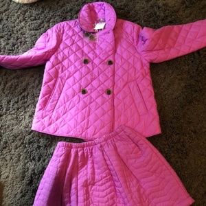 J. Crew Crewcuts quilted jacket and skirt set